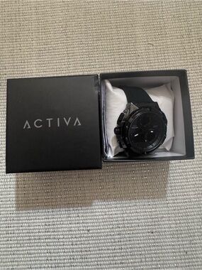 Ativa Men's Black Sport Chronograph Watch